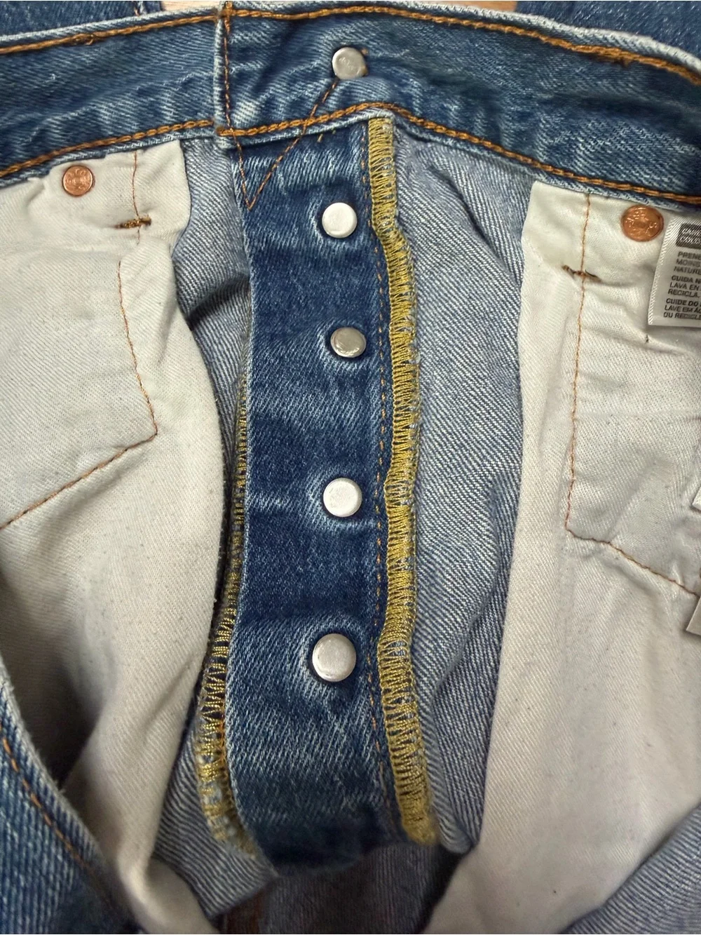 LEVI'S - Men’s 501 Jeans Vintage w/ Button Fly 38x 29 Adult | Made in Egypt